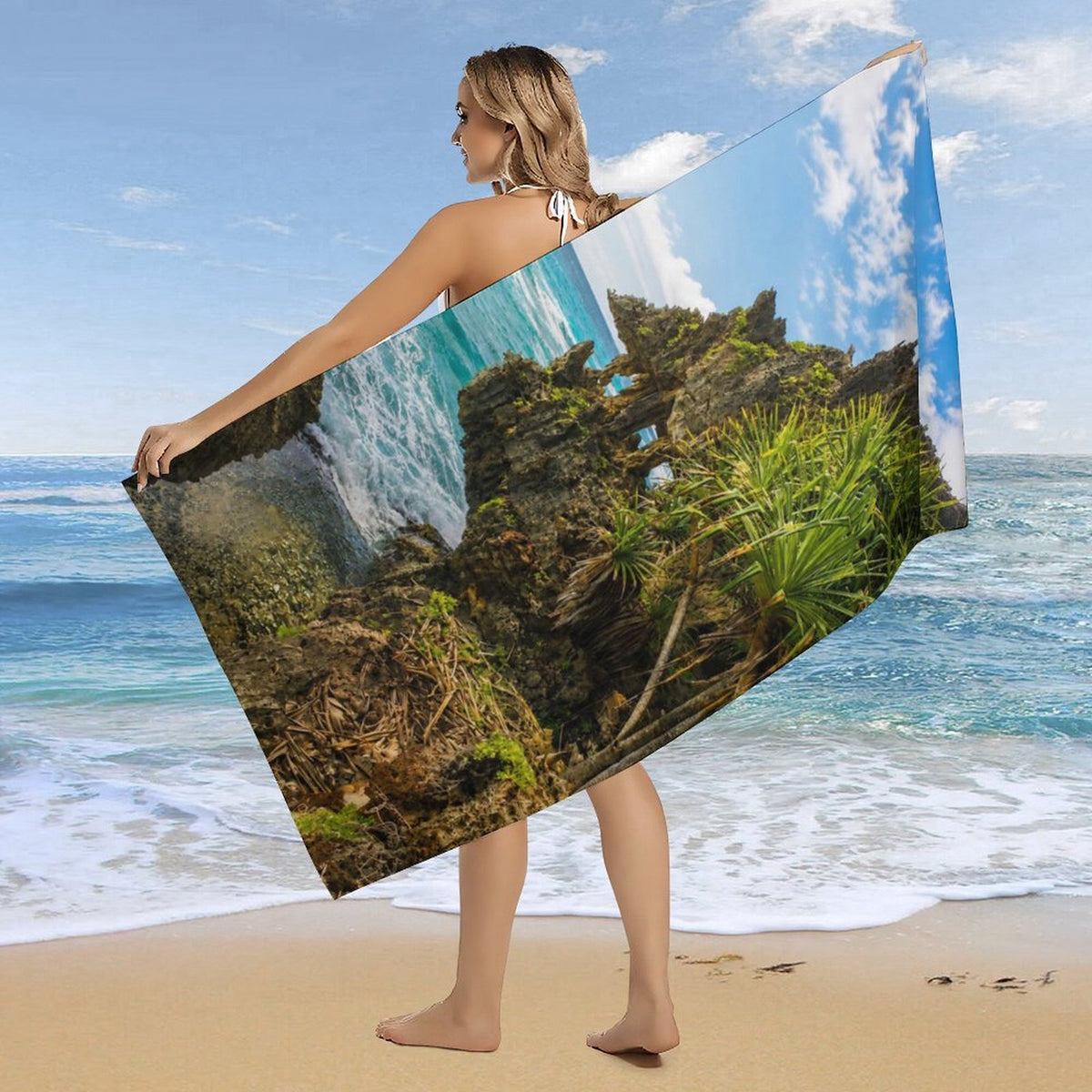 Serviette de plage TE ANA TAUPE’E